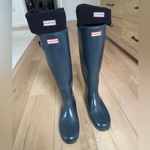 Tall Hunter Boots with fleece insert socks